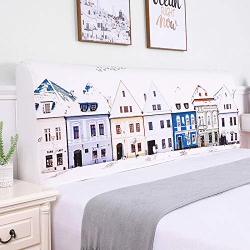 CXLT Stampato Coperchio della Testata Letto Elastico Nordico Moderno Copritestata Letto all-Inclusive Matrimoniale Queen King Testa del Letto Indietro Copertura Decorativa Protettiva,I-Length：150cm