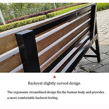 Panchina da esterno in ghisa con sedile in legno massello, con schienale, poltrona, panchina per terrazza, sedia a schiera da giardino anticorrosiva e resistente al sole, giardino / veranda / balcon