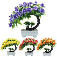 LPxdywlk 1pc Fiore Artificiale in Vaso Bonsai Soggiorno Partito Arredamento Desktop Arredamento Fotografia Puntelli Regalo Viola
