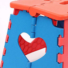 Tastak Sgabello Bambini Portatili, Adulto Pieghevole in plastica Piccolo Sgabello di Pesca Esterna Sgabello Panca Piazza Cute Cartoon, Red Blue Garden Bagno Prato Antiscivolo Sgabello