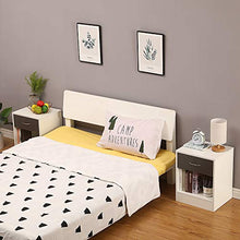 Sarah Mobiletto con 2 cassetti per casalinghi e Abbigliamento – Pratico Comodino in Legno Cassettiera Piccola per corridoio, Camera da Letto e Soggiorno（Bianco ）