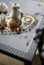 DMORA 8052773492348 Tavolo Rettangolare da Esterno, Struttura in Resina Dura, Rattan, 150 x 90 x 72 cm, Antracite