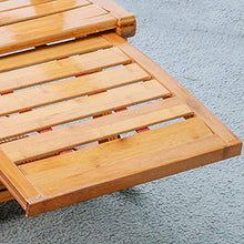 HAIYU-Sedia Reclinabi Pieghevole Lettino in Legno Lettino A Dondolo da Giardino/Balcone/Terrazza Sedia a Sdraio con Schienale Regolabile in 5 Posizioni, Cuscino in Cotone Disponibil(Color:Marrone)