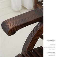 Outdoor Benches Panca in Legno con Ruota di carro, panchine con posti a Sedere nel Patio da Giardino, mobili rustici da Esterno, Panca per Sedia per 2 Persone con tavolino