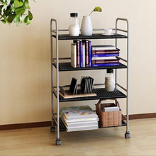 LYM &ripiano di stoccaggio Mensola da Cucina, Metallo Bagno Rack Rack Organizzatore Multifunzione da Terra Organizer Unit-4 Strati Scaffale di Finitura