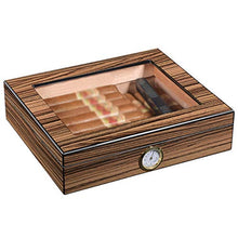 SHAO1 Cigar Humidor, Portasigari di Legno Portatile di Viaggio Portasigari Esterna Humidor Caso Cigar Box di Stoccaggio con L'igrometro E Umidificatore (260 * 220 * 66Mm),D