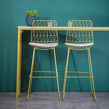 GLJMTY Sgabelli da Bar Moderni, Sedie Alte da Bancone da Cucina con Gambe in Metallo Iron Art E Schienale Alto