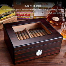 Adesign Handcrafted Cigar Humidor - Contiene (25-50 Cigars) - Cedar Cigar Box con umidificatore, igrometro e Vassoio Sigaro Regolabile