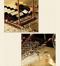L.W.S Cremagliera Cremagliera del Vino Nuova Parete retrò Portavolo Metallo Ferro di Ferro da stoccaggio Bar Loft Soffitto Parete Appeso Wine Champagne Vetro Vino Vino Cicciole Calice Cremagliera del