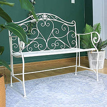 GaoF Sedia da Giardino Doppia da 40,5 Pollici per Esterni, Panca da Giardino, Panca in Metallo, panche da Salotto per terrazza Retro e Vecchio Cortile, Sedia da Veranda Resistente alla ruggine e alle