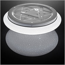 Lampada da soffitto LED, decoro a cielo stellato, plafoniera luce bianca 4.000K 1.200lm, Ø28cm, LED integrati 12W, lampadario per camera da letto o soggiorno a risparmio energetico, plastica, IP20
