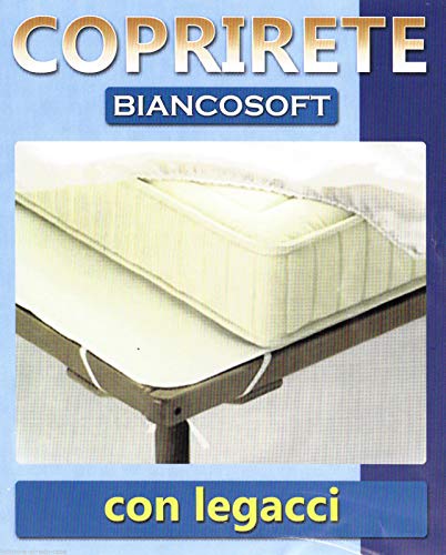 LINEASANIT Coprirete Feltro con Laccetti, legacci. Bianco Soft (1 Piazza, Singolo)