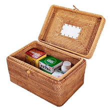 Comodità, cassettiera per medicine domestiche, armadietto medico di primo soccorso, scatola in rattan, adatta per la famiglia, piccola medica, pratica