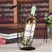 Fesjoy Vino Rack in Stile,Metallo Vino Rack Sax Bello E Pratico Portabottiglie Vino Creativo del Supporto Bottiglia Pratica Artigianato Ornamenti