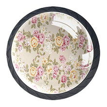 Bouquet di rose 4 PCS Pomelli per Porta, Pomolo per Mobile, Pomelli per Mobili con Viti, Maniglia per Armadietto, Pomelli per Porta, Pomelli per Cassetti per Porta, Armadio, Cassetto e Credenza