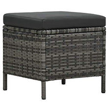 SKM Set Divani da Giardino 4 pz con Cuscini in Polyrattan Grigio (55.98kg)