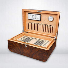DZSF Grande capacità di Legno Solido Cedar Cigar Humidor, Europeo Cedro Cedro Legno Dipinto Cigar Box Humidor con umidificatore, igrometro e Blocco