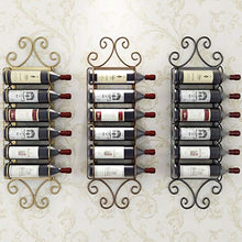 YWYW Cremagliera del Vino Moderna Semplice cremagliera del Vino appesa di Arte del Soggiorno cremagliera del Vino a Parete Creativa della casa della Barra (Colore: Marrone)