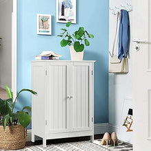 RELAX4LIFE Mobile Bagno a Terra, Armadietto Sotto Lavabo, Mobiletto Ingresso Doppia Anta, Universale Multiuso, in Legno Impermeabile e Anti umidità, Grande capacità per Cucina, Soggiorno, Bianco