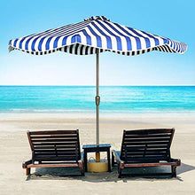 Sunshade all'aperto Spiaggia da sole ombrellone 2.7m a mano a mano a mano a mano a strisce Balcone Balcone ombrello Tempo libero Terrazza Giardino Villa Patio Ombrello senza base ( Color : Blue )