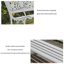 GaoF Panchina da Giardino per terrazza da 49 Pollici, panchina per Il Tempo Libero a Due posti per Esterni, Sedia da Portico Resistente alle intemperie in Legno anticorrosivo con Struttura in