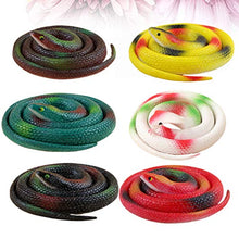 STOBOK 6 Pezzi di Gomma Realistica Serpente Nero Giocattolo Giardino Oggetti di Scena Regalo per Bambini Festa Decorativa