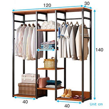 HYY-YY Free-Standing Armadio, Multifunzione Grande Indumento Rack con Bagagli Hanging Barre di Acciaio Telaio Heavy Duty Clothes Organizer