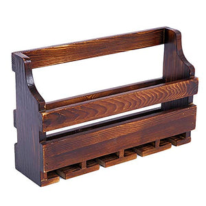 Portavini ZCJB Portabottiglie a Parete con Supporto per Gambo, di Legno Ripiano per Accessori Bar per Display di Conservazione del Vino (Size : 40cm)