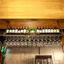 Semplice e Creativo Semplice e Creativo Portabottiglie Arte in Ferro Appeso Portabicchieri Bar Decorazione Semplice e Creativa Portabottiglie da Vino Stile Retrò Cafe, PZW, 60 * 35cm