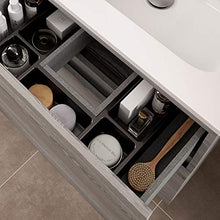 Yellowshop. - Mobile Bagno sospeso 120 cm Stile Moderno lavabo toeletta specchiera LED MOD. Block (Pino Bahia)