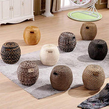HFM Sedia a Bordo Piscina, sedute in Rattan Patio, Pouf in Vimini da Esterno, poggiapiedi da Patio, poggiapiedi e Pouf Piccoli, Sedia da Giardino, mobili da Balcone,E