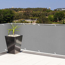 MCTECH frangivista PVC balcone giardino paravento 90X600cm- frangivento protezione da raggi Schermo - Grigio