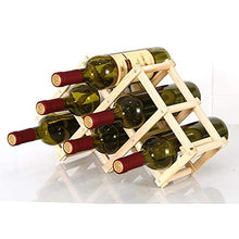 Portabottiglie da vino pieghevole da appoggio e da appoggio Scaffale per vino Espositore da tavolo Portaoggetti da tavolo (6 bottiglie)