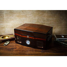Minmin Cigar Cabinet desktop Grande capacità Legno di Cedro Con igrometro Cigar Idratante alcolizzazione Box, 340x240x170mm accessori del sigaro (Size : 340x240x170mm)