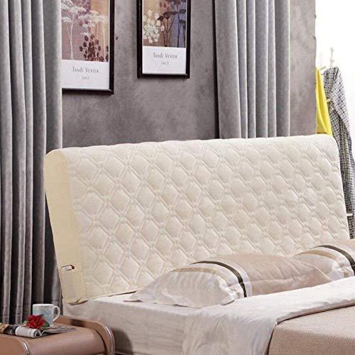 Copri Testata Letto Matrimoniale 180 In Tessuto Protezione Copertura Per Testiera Per Letto, Elastica Cuscino Schienale Divano Fodera Per Copritestiera Soft Cover Ornamenti Camere,Beige-190x80cm