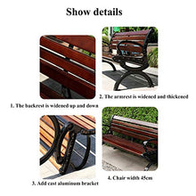YZ-YUAN Panca da Giardino Mobili da Esterno Panca da Giardino per Esterni panchine da terrazza, panchina da Parco con doghe in Legno massello anticorrosivo, Sedile da Balcone per Il Tempo Libero con
