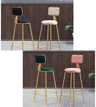 LWW Sgabelli, cucina presiede i piedini in metallo con schienale Design per colazione e Simple Home sedia moderna Ferro pranzo Oro Leg Nordic vento adattamenti per i calessi per interni,Rosa