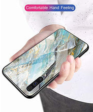 Suhctup Compatibile con Samsung Galaxy A20 / Galaxy A30 Custodia Protettiva in Vetro Temperato 9H + Cornice Paraurti in TPU Silicone Morbido Assorbimento Degli Urti a 360 Gradi Protezione -Marmo 2