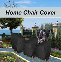Maalr Copertura per Sedie da Giardino Impilabili, Copertura per Sedia Esterno Giardino Telo Impermeabile Antivento, Anti UV, in Tessuto Oxford 420D Resistente, 120x75x75CM (210D)