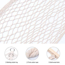 GARNECK Accessori da Campeggio Estivi per L'esterno Amaca Amaca a Rete Resistente in Corda di Cotone Adatta per Mare Campeggio Giardino (Bianco)