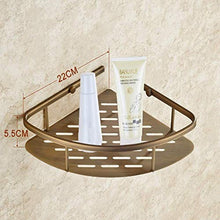 ZLININ Y-longhair Mensola da bagno in ottone antico angolare doccia Caddy cestino portaoggetti da bagno mensola da parete