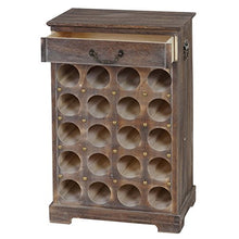 Serie Vintage portabottiglie per vini Lucan legno paulonia 31x48x76cm ~ marrone