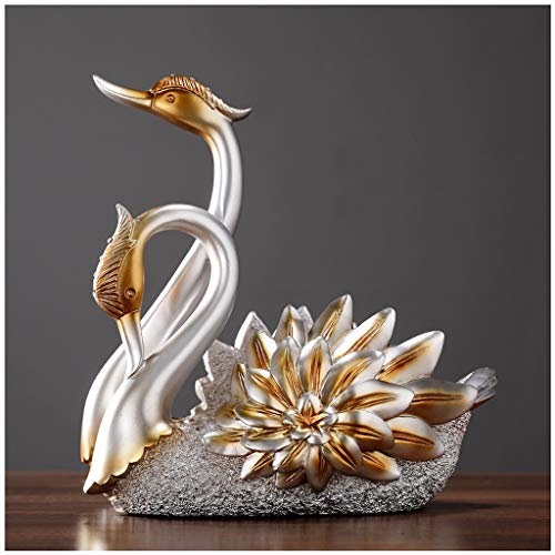 Portabottiglie vino Intagliato mano White Swan Wine Rack robusto e durevole Holder Vino Governo di immagazzinaggio Mensola in resina vino Soggiorno tavolino della decorazione Mestieri scaffale porta v