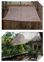 Rete Ombreggiante Anti-UV 90%-95%,Telo Ombreggiante Tessuto Ombreggiante,Rete Telo Ombra a Rete Traspirante,Anti età,con Occhielli,per Piante Grasse,Balcone,Cortili,Marrone (3x5m/9.8x16.4ft)