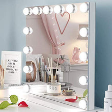 HFFFHA Specchio per Trucco da Trucco Illuminato con luci a LED Luminose Specchi Cosmetici da Tavolo per Trucco Senza Cornice Illuminati