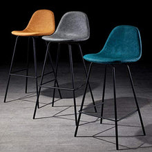 Sgabello da bar, con schienale Metallo Bracket Lounge Chair Bar Sgabello Casa Bella durevole Seggiolone Cucine Sgabelli da bar con poggiapiedi ed ergonomici sedili ( Color : Gray , Size : 75CM )