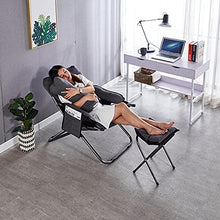 LINGZE Sedie da Giardino Sdraio con Pedale, Sdraio Pieghevole reclinabile Zero Gravity Outdoor Chair, Nero