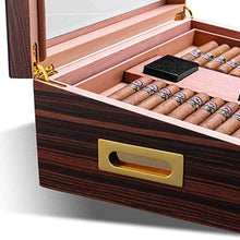 Vassoio di Cenere di Sigaro Leggero Cigar Humidor Valigia - con Pannello Frontale Digitale igrometro Versatile Strong Seal Resistente all'Usura