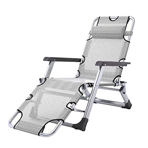 Hfyg Lettino Prendisole Sedie adagiantesi del Patio, Sedia a Sdraio del Patio di gravità Zero Sedia Pieghevole Pieghevole Portatile di Campeggio della Spiaggia di Sostegno 440lbs Chaise Longue