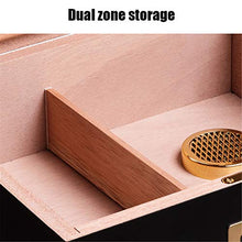 GJNWRQCY Humidor Cedro Finitura Artigianale con igrometro Digitale Frontale e Gel umidificatore